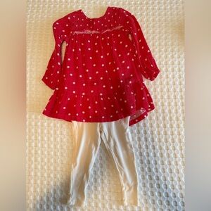 Angel Dear Cotton Muslin Dresses with leggings - lot of 2